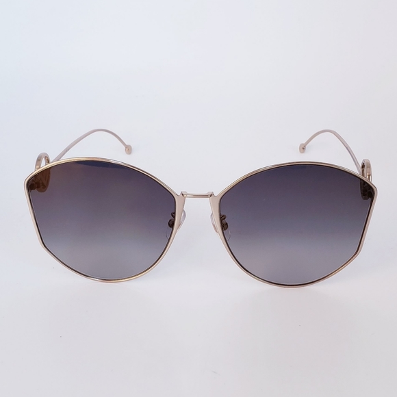 FENDI Gold Oversized Geometric Sunglasses main image 4